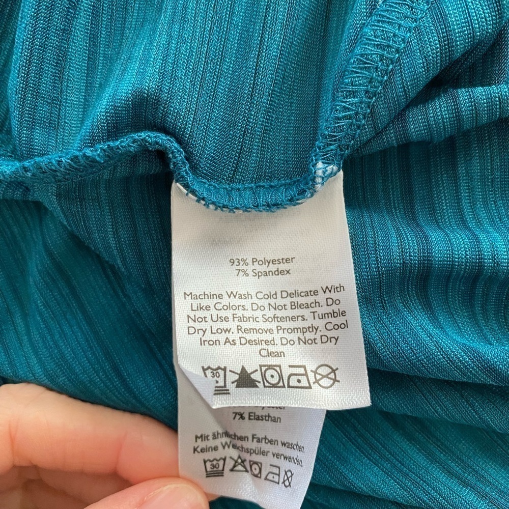 Eddie Bauer Size Small Yoga Active Racerback Draped Tank Top Freedry Teal - Picture 4 of 8